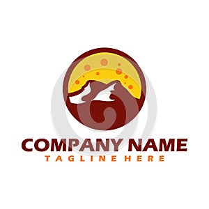 Logo sample with mountain and snow head