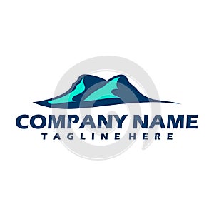 Logo sample with mountain and snow head