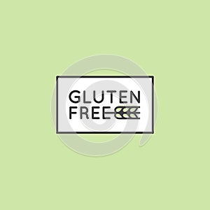 Logo Set Badge Ingredient Warning Label Icon Gluten Wheat Free Organic Product Sticker