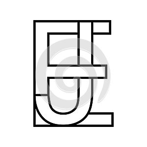 Logo sign ej je icon double letters logotype e j