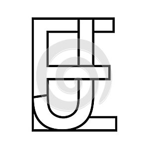 Logo sign ej je icon nft ej interlaced, letters e j