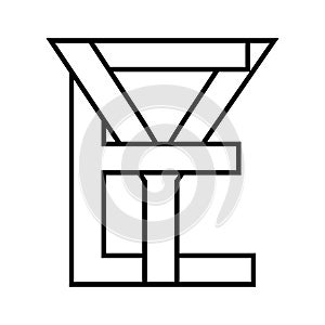 Logo sign, ey ye icon nft, ey interlaced letters e y