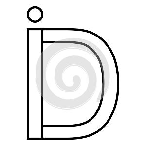 Logo sign id di icon, nft interlaced letters i d