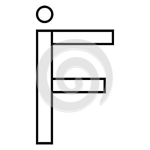 Logo sign if fi icon, nft interlaced letters i f