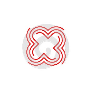 logo  simbol  ikon  huruf x dengan gaya celtic