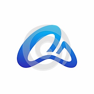logo simple letter A. Design vector template unique full filosofis