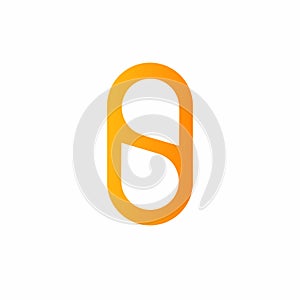 logo simple letter O line vector illustration. unique