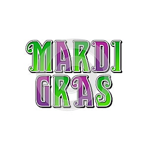 Logo Slogan Tagline New Orleans French Quarter Mardi Gras Southern Decadence Carnival Season Louisiana isolated on white