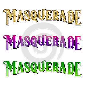 Logo Slogan Tagline New Orleans French Quarter Mardi Gras Southern Decadence Carnival Season Louisiana isolated on white