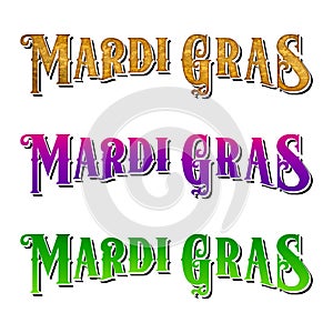 Logo Slogan Tagline New Orleans French Quarter Mardi Gras Southern Decadence Carnival Season Louisiana isolated on white