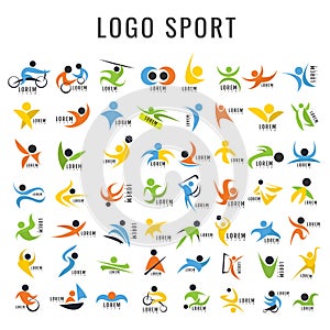 Logo sport Design Collection. Freeform. Normal people`s sport. D