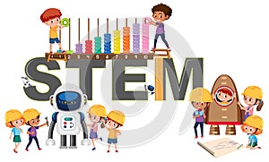 A logo of STEM education