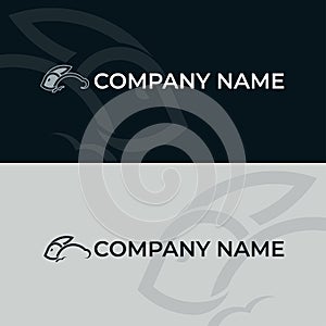 modern minimalist rabbit logo template