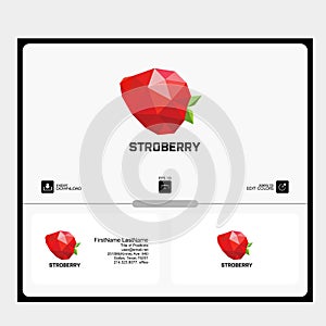 logo stroberry concept for retail and branding