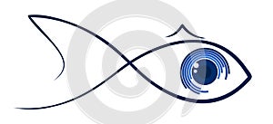 Logo stylized fish.