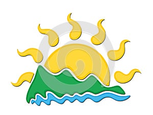 Logo sun and sea.