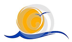 Logo sun and sea. photo