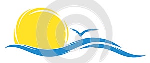 Logo sun and sea. photo