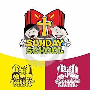 Logo Sunday school. Christian symbols. The Church of Jesus Christ