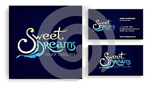 Logo Sweet Dreams. Icon Element Template Design Logos. business card template