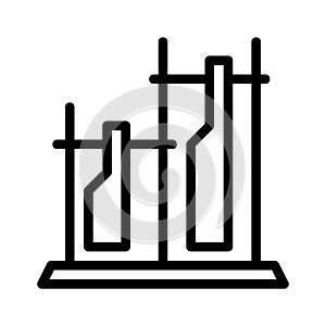 Angklung icon or logo in outline photo