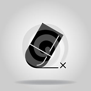 Eraser icon or logo in glyph photo