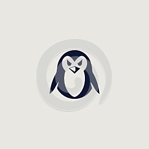 A logo that symbolically uses a penguin
