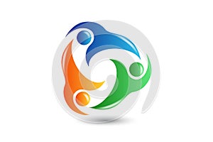 Logo teamwork partners people vector image