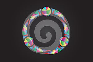 Logo teamwork trial people in a hug colorful icon