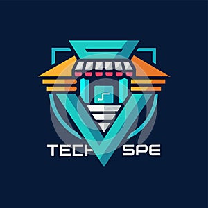 The logo for Tech Spot showcases a sleek and upscale design centered around a stylized letter t, Create a minimalist logo for a