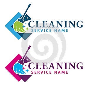 Logo template for cleaning service business.