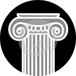 Column of an ancient temple. architecture of the ancient world.