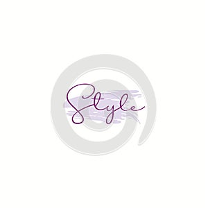 Logo template combination shape and letter