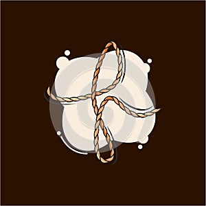 Logo template combination shape and letter