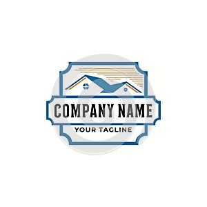 Logo template for company building agency, developer, real estate, mortage, construction, product and service industry