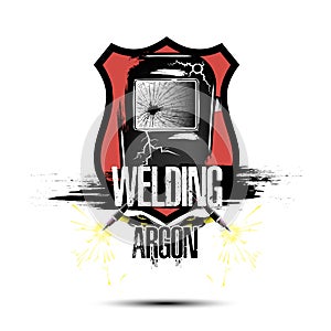 Logo template design welding argon