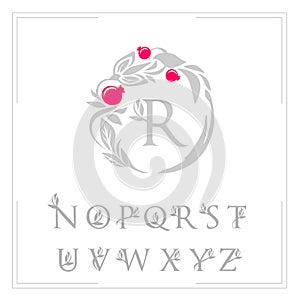 Logo template the letters are framed with a pattern