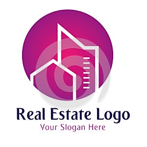 Logo template real estate, apartment, condo, house, rental, business. brand, branding, logotype, company, corporate, identity. Cle