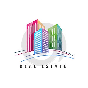 Logo template real estate, apartment, condo, house, rental, business. brand, branding, logotype, company, corporate