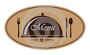 Logo template for restaurant, catering or gastro service menu design