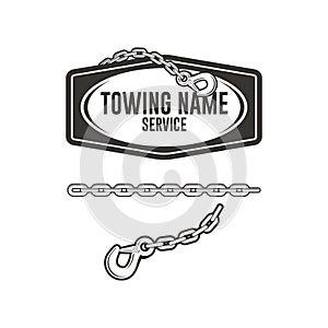 Chain in logo for towing service photo