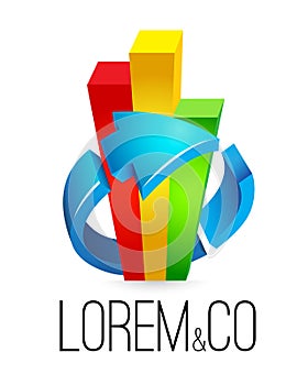 Logo template vector, bookkeeping, accountancy, seo, business photo