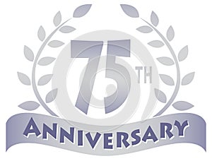 Seventy-Fifth Anniversary Banner/eps
