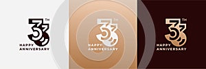 Logo 33th, 33 years happy anniversary photo