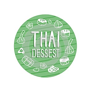 Logo Thai Dessert on background.