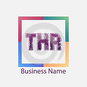 Logo THR Business Letter Logo Design With Simple style
