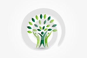 Logo tree ecology unity partners people