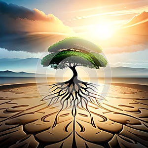 a logo with tree roots and compant about wellness and finance photo