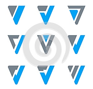 Logo Triangle & V, W