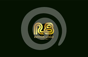 Logo Typography Initial Letter R8 Linear Monogram Font photo